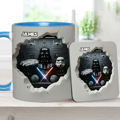 Stwa Welcome To The Dark Side In Galaxy Star - Personalized Accent Mug - Gift For Movie Fans NL122