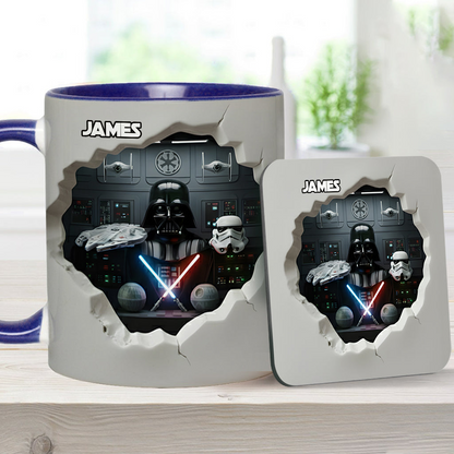 Stwa Welcome To The Dark Side In Galaxy Star - Personalized Accent Mug - Gift For Movie Fans NL122