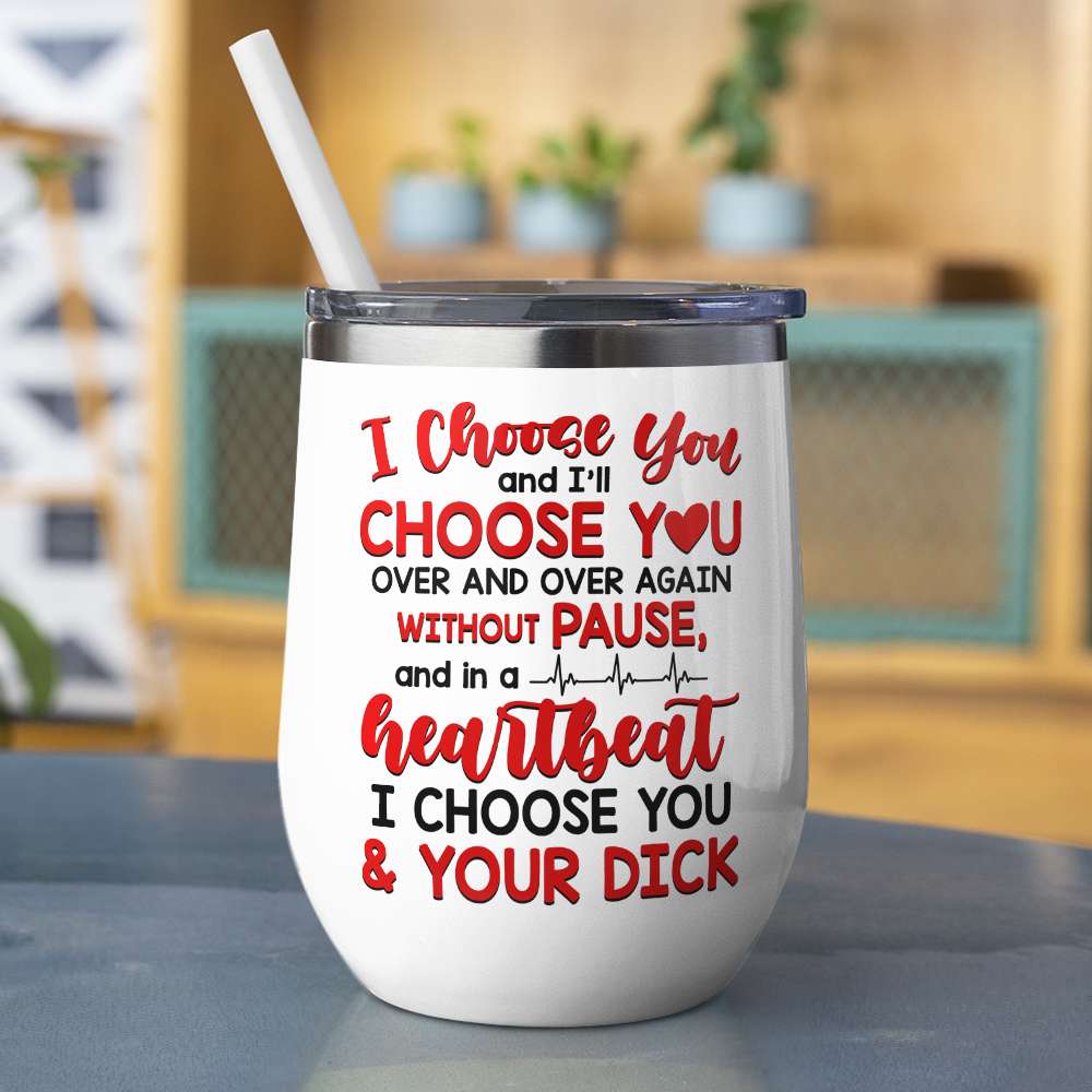 Heartbeat I Choose You, Personalized Coffee Mug, Funny Couple, Gifts For Couple