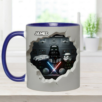 Stwa Welcome To The Dark Side In Galaxy Star - Personalized Accent Mug - Gift For Movie Fans NL122