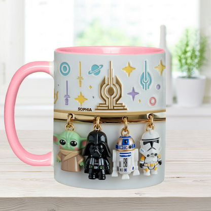 Stwa Galaxy Star Characters - Personalized Accent Mug - Gift For Movie Fans NL122