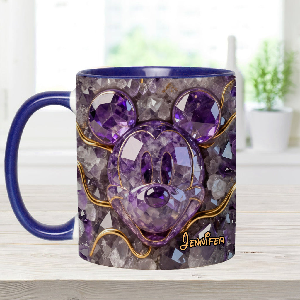 MkMo Magic Mouse Purple Crystal - Personalized Accent Mug - Gift For Movie Fans NL122