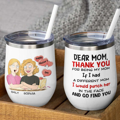 Gift For Happy Mother's Day, Mom Personalized Coffee Mug Accent Mug Wine Tumbler