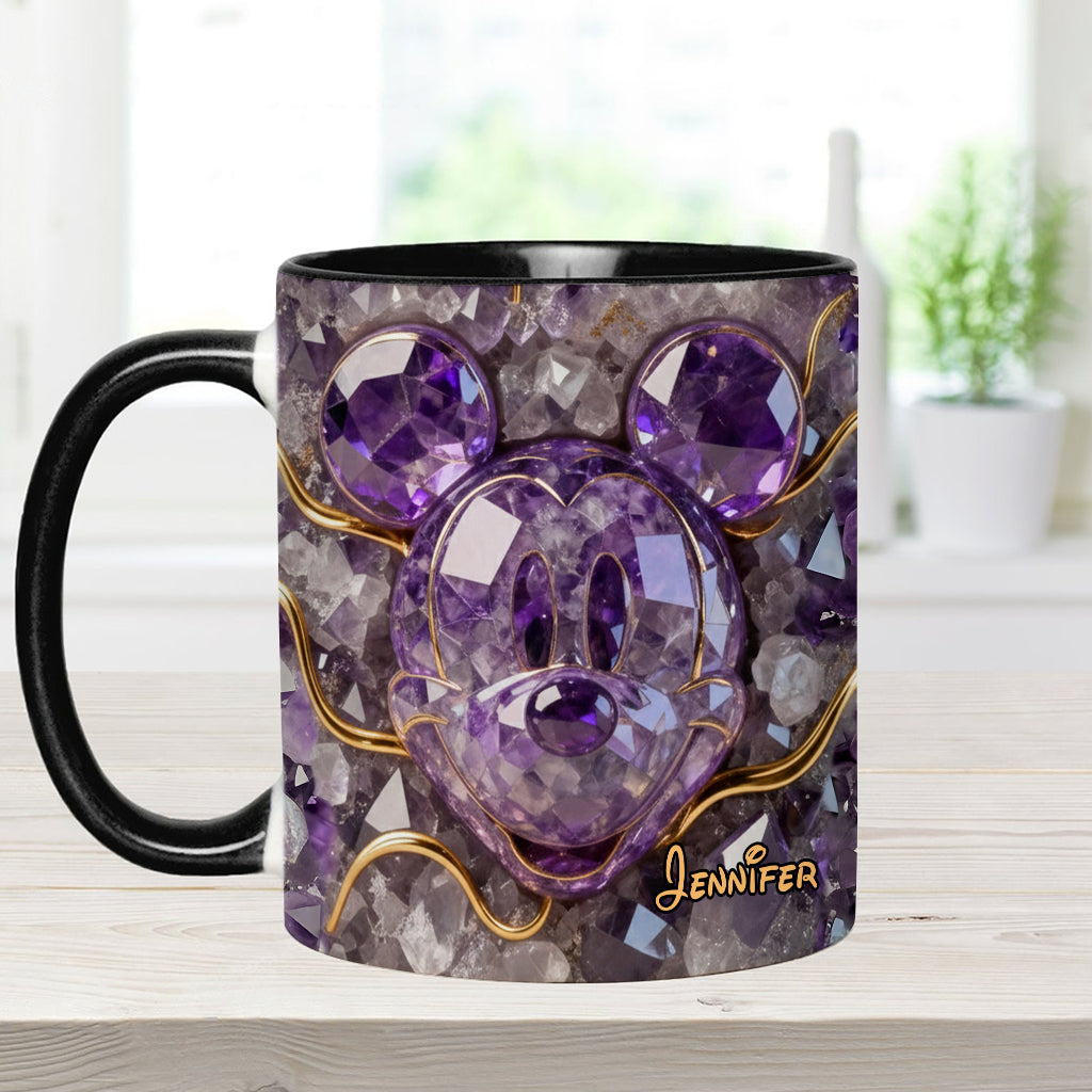MkMo Magic Mouse Purple Crystal - Personalized Accent Mug - Gift For Movie Fans NL122