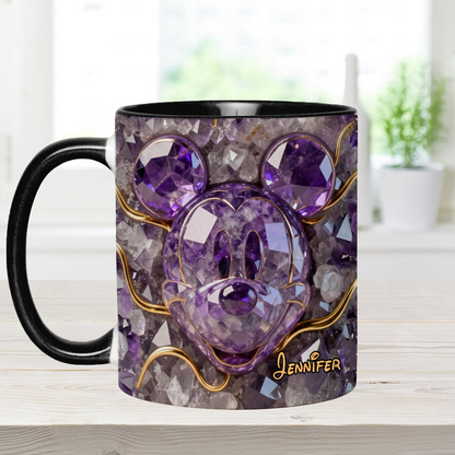 MkMo Magic Mouse Purple Crystal - Personalized Accent Mug - Gift For Movie Fans NL122