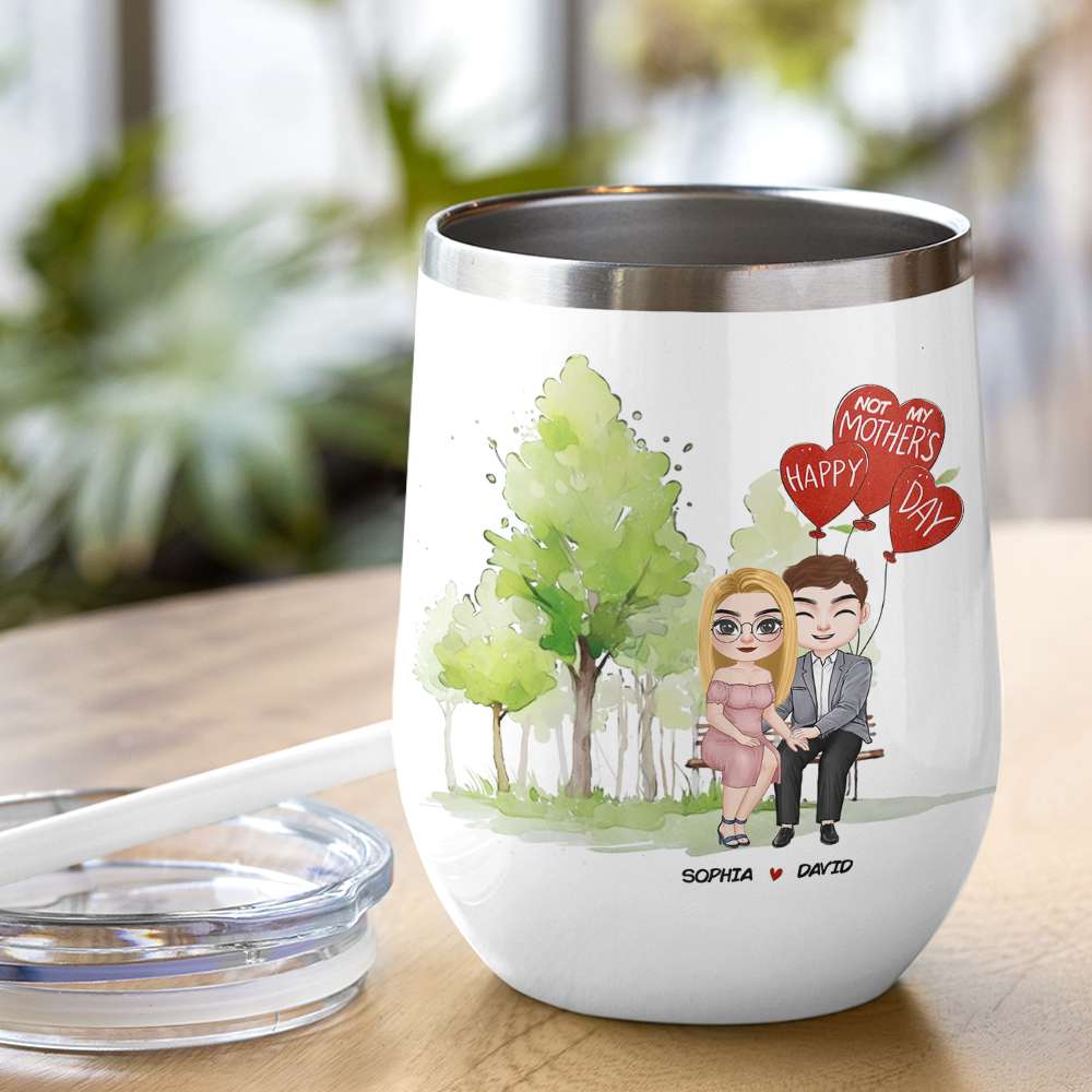 Happy Mother's Day, Personalized Couple Coffee Mug Wine Tumbler Accent Mug