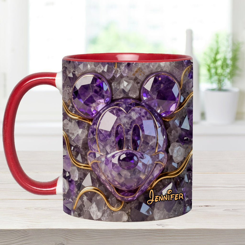 MkMo Magic Mouse Purple Crystal - Personalized Accent Mug - Gift For Movie Fans NL122