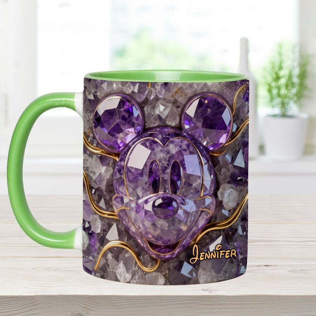 MkMo Magic Mouse Purple Crystal - Personalized Accent Mug - Gift For Movie Fans NL122
