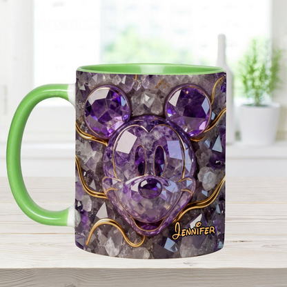 MkMo Magic Mouse Purple Crystal - Personalized Accent Mug - Gift For Movie Fans NL122