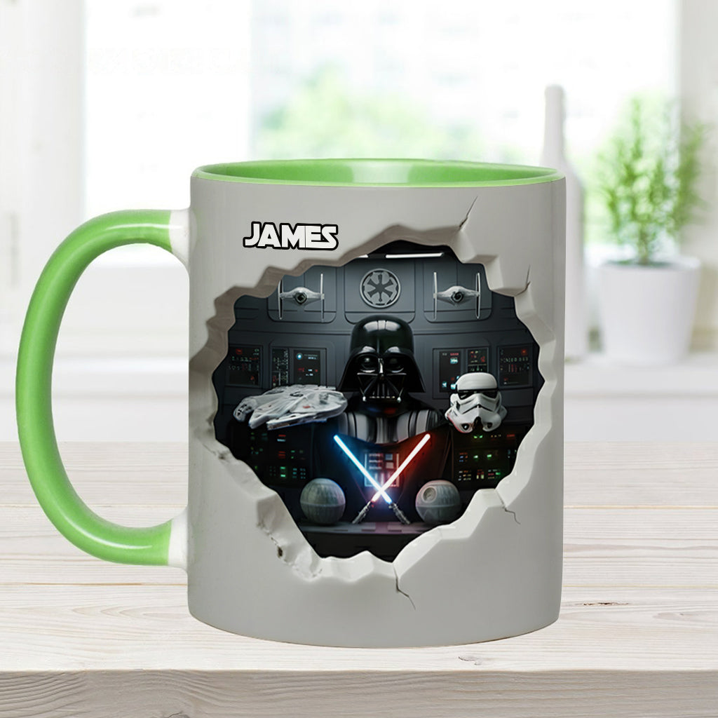 Stwa Welcome To The Dark Side In Galaxy Star - Personalized Accent Mug - Gift For Movie Fans NL122