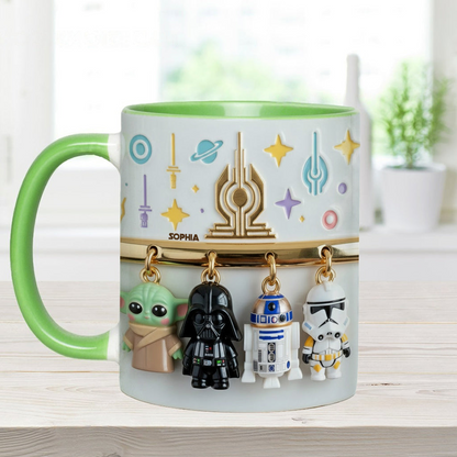 Stwa Galaxy Star Characters - Personalized Accent Mug - Gift For Movie Fans NL122
