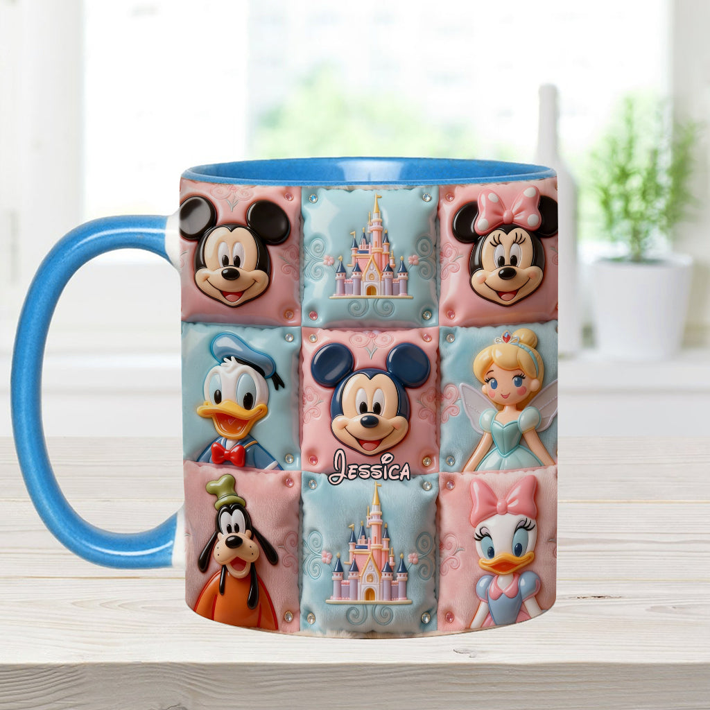 MkMo Magic Mouse Castle With Friends - Personalized Accent Mug - Gift For Movie Fans, Daughters, Family NL122