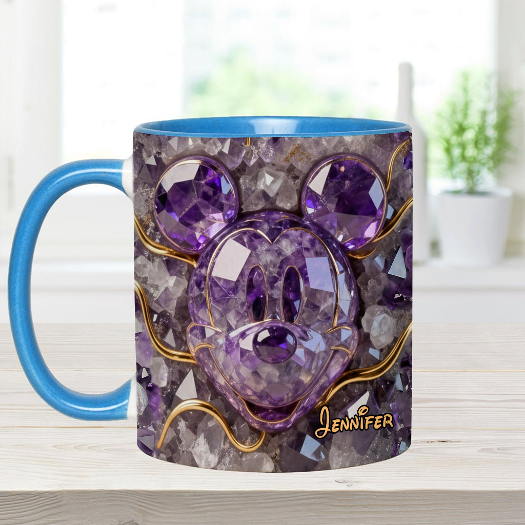 MkMo Magic Mouse Purple Crystal - Personalized Accent Mug - Gift For Movie Fans NL122