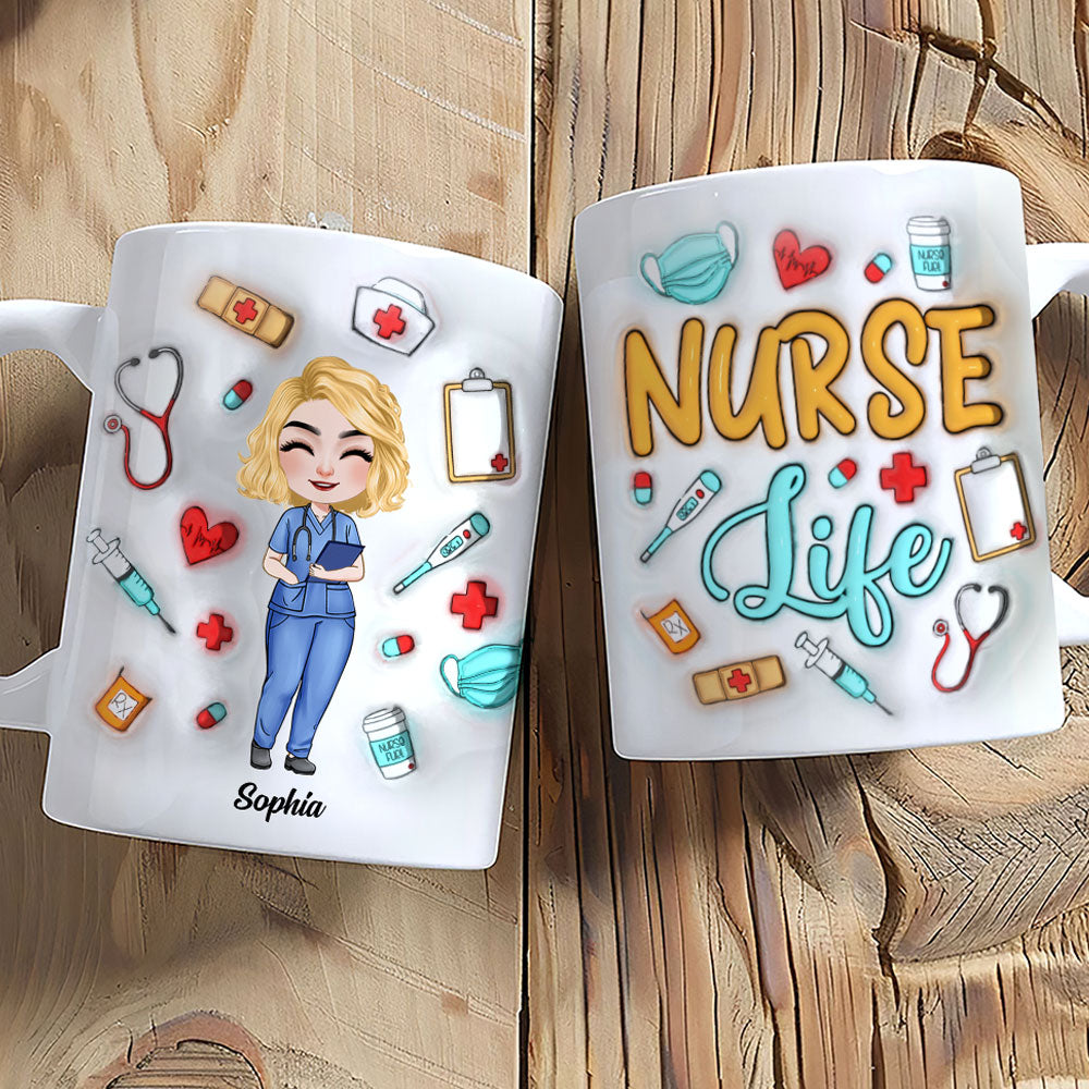 Personalized Gifts For Nurse Coffee Mug, Nurse Life 05dgti230724hh