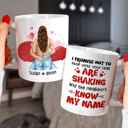I Promise Not To Stop, Personalized Mug, Gifts For Naughty Couple