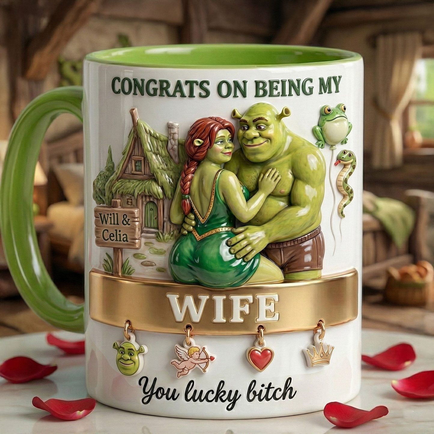 Congrats On Being My Wife - Personalized Accent Mug - Gift For Movie Fans, Couples NL122