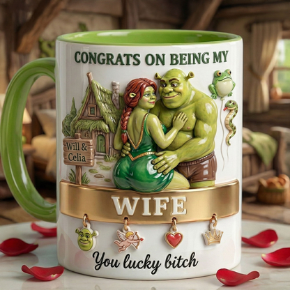 Congrats On Being My Wife - Personalized Accent Mug - Gift For Movie Fans, Couples NL122