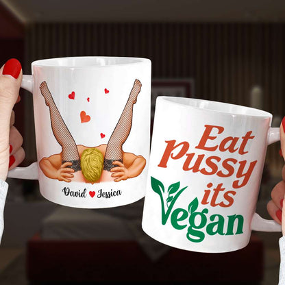 Eat Pussy Its Vegan, Couple Gift, Personalized Mug, Funny Couple Mug
