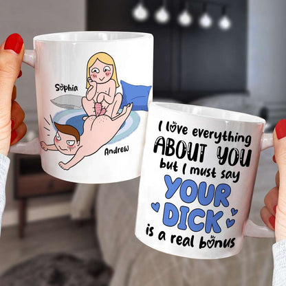 I Love Everything About You Personalized Mug, Funny Gift For Couple