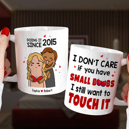 I Don't Care If You Have Small Boobs, Gift For Her, Personalized Mug, Funny Couple Mug, Couple Gift