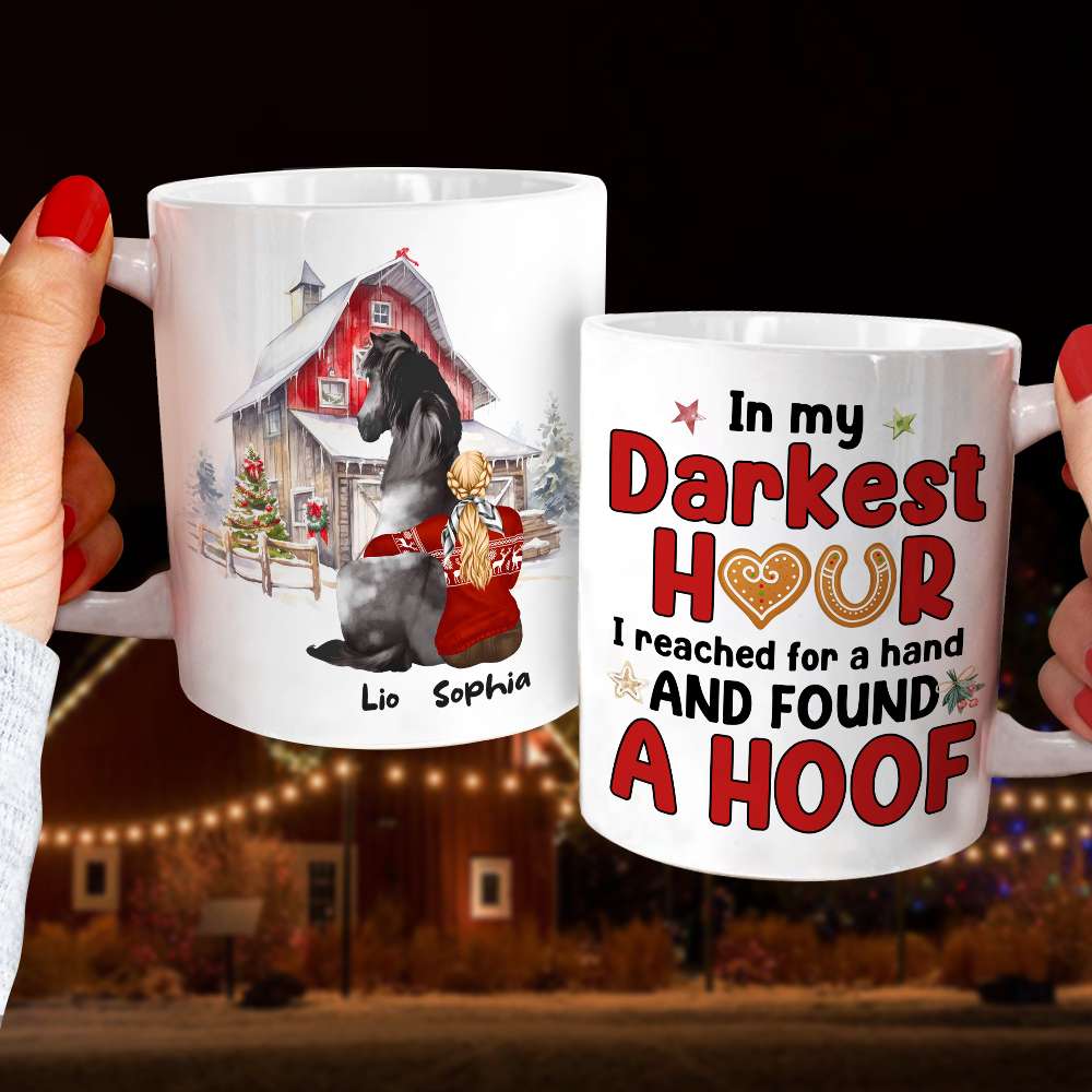 In My Darkest Hour, Personalized Mug, Gifts For Horse Lover