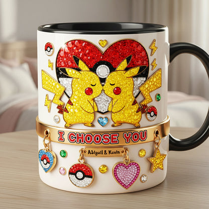 PoMo I Choose You - Personalized Accent Mug - Gift For Couple, Fan Movies HH01