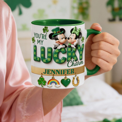 MkMo You're My Lucky Charm - Personalized Accent Mug - Gift For Couple, Movie Fans, St. Patrick's Day HH01
