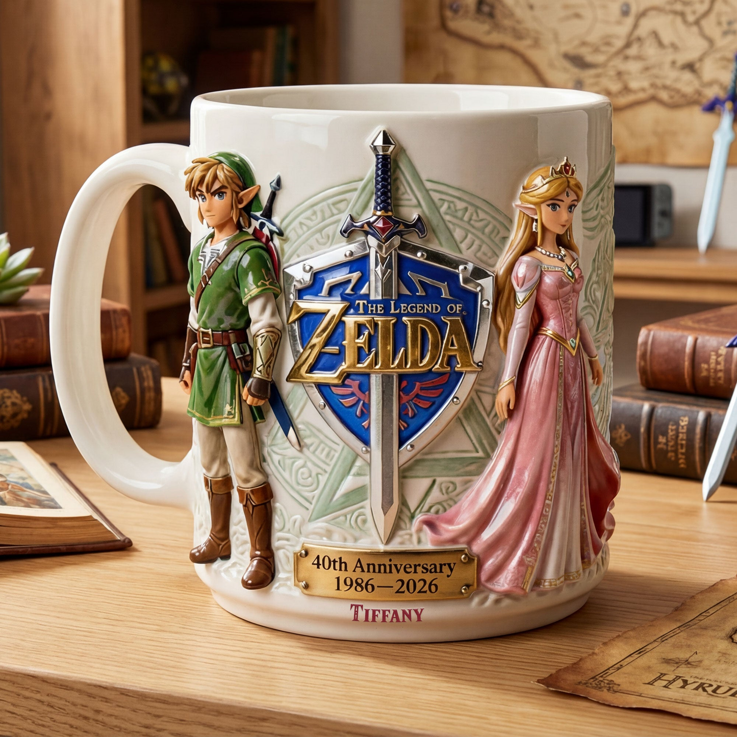 LoZd 40 Years Of Love - Personalized White Edge-to-Edge Mug - Gift For Fan Movies, Anniversary HH01