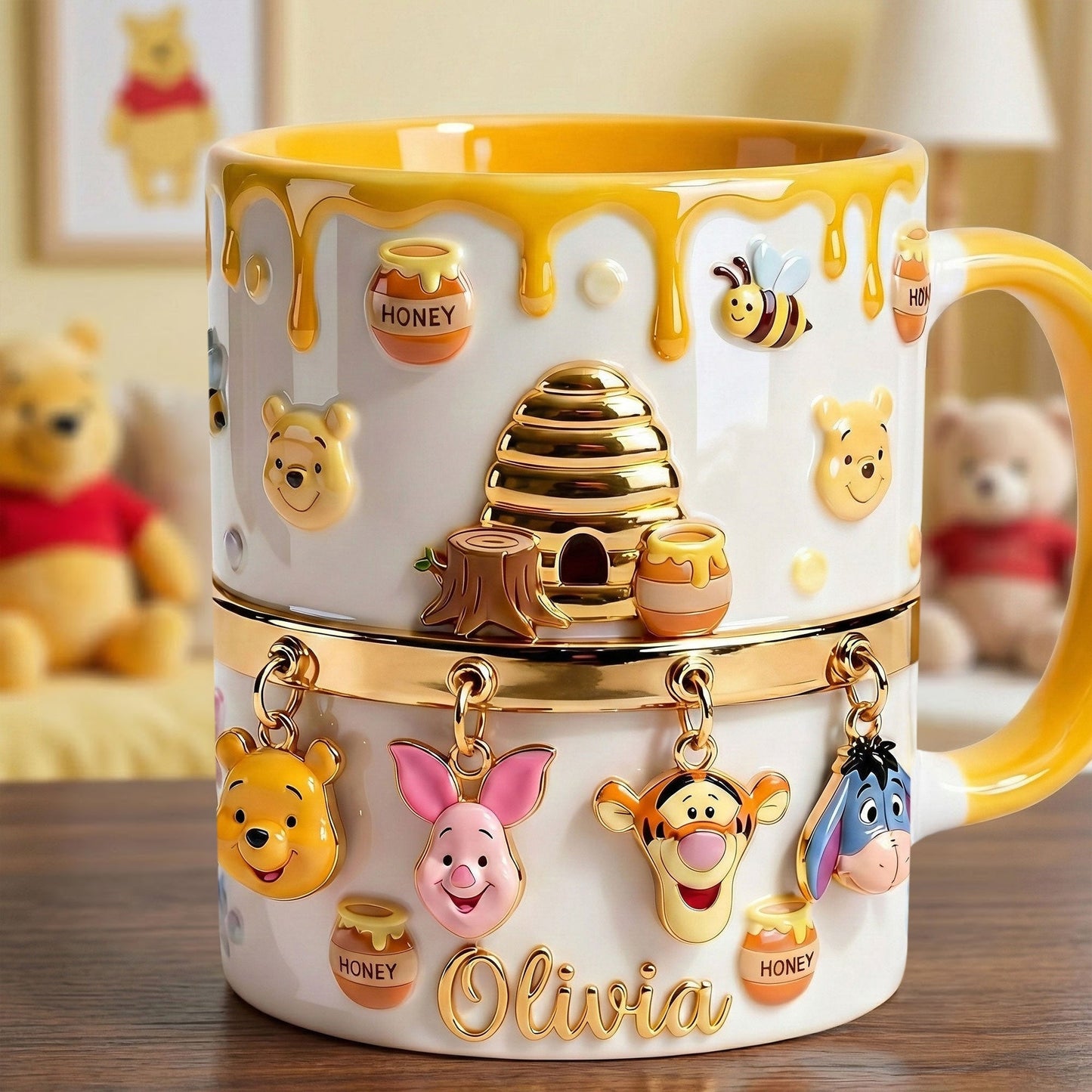 DSNY Honey Bear And Friends - Personalized Accent Mug - Gift For Movie Fans NL122