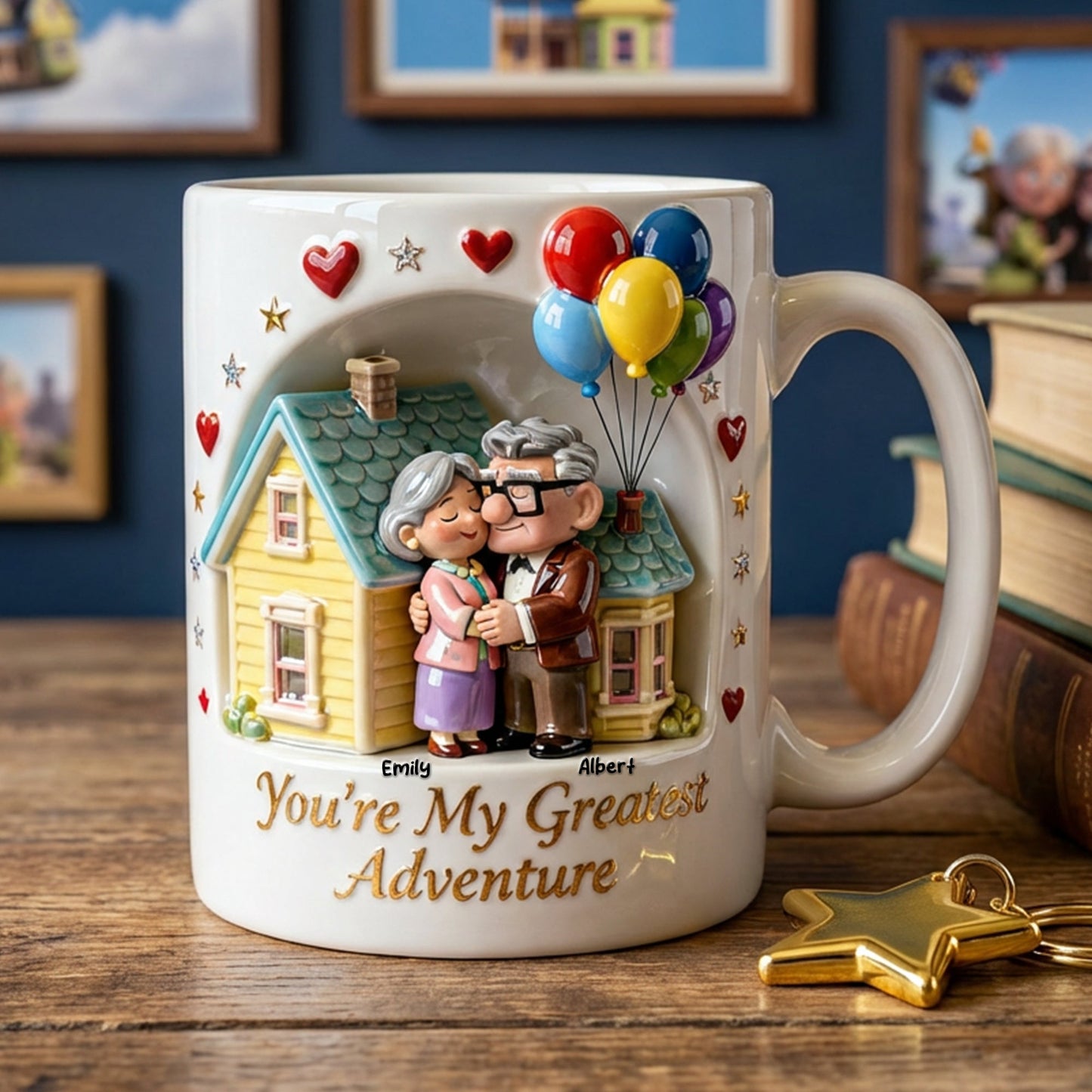 DSNY You Are My Greatest Adventure - Personalized White Edge-To-Edge Mug - Gift For Couples, Movie Fans NL122