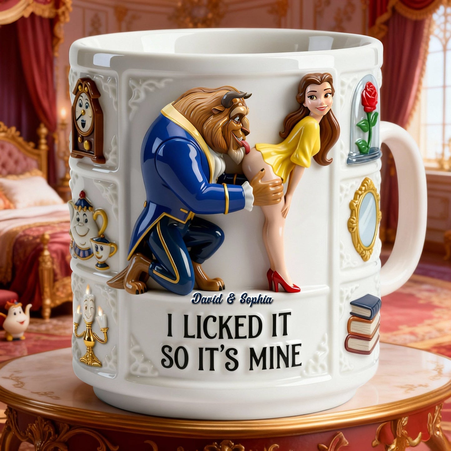 DSNY I Licked It So It's Mine - Personalized White Edge-to-Edge Mug - Gift For Couple, Fan Movies HH01