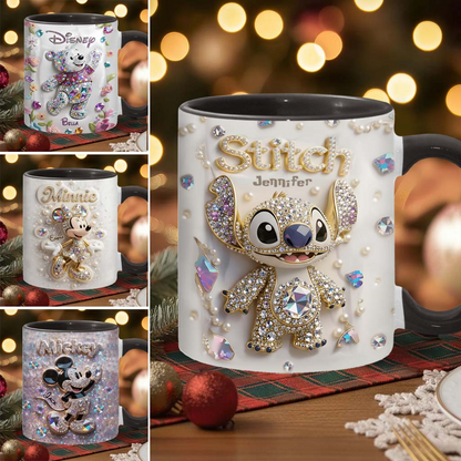 Sti Ohana Magic Mouse Merry Christmas - Personalized Accent Mug - Christmas Gift NA94