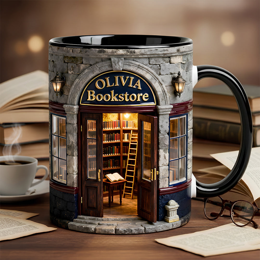 My Bookstore - Personalized Accent Mug - Gifts For Book Lovers HH01