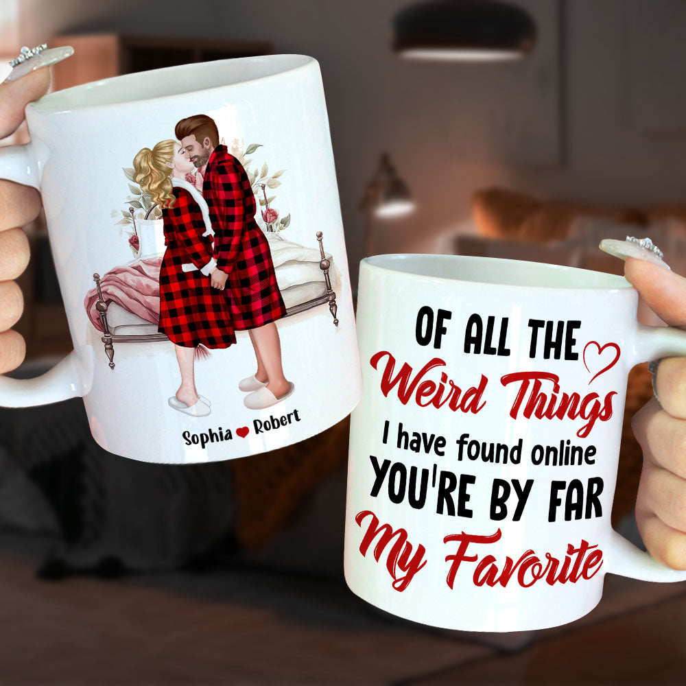 You're By Far My Favorite, Couple Gift, Personalized Mug, Kissing Couple Mug