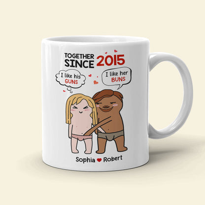 Together Since, Couple Gift, Personalized Mug, Naughty Couple Coffee Mug