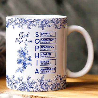 God Says I Am - Personalized Ceramic Mug