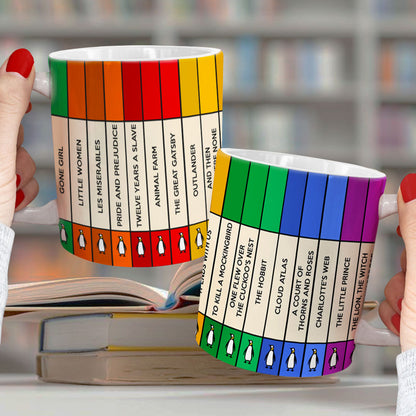 Custom Book Titles Mug, Gift For Book Lovers