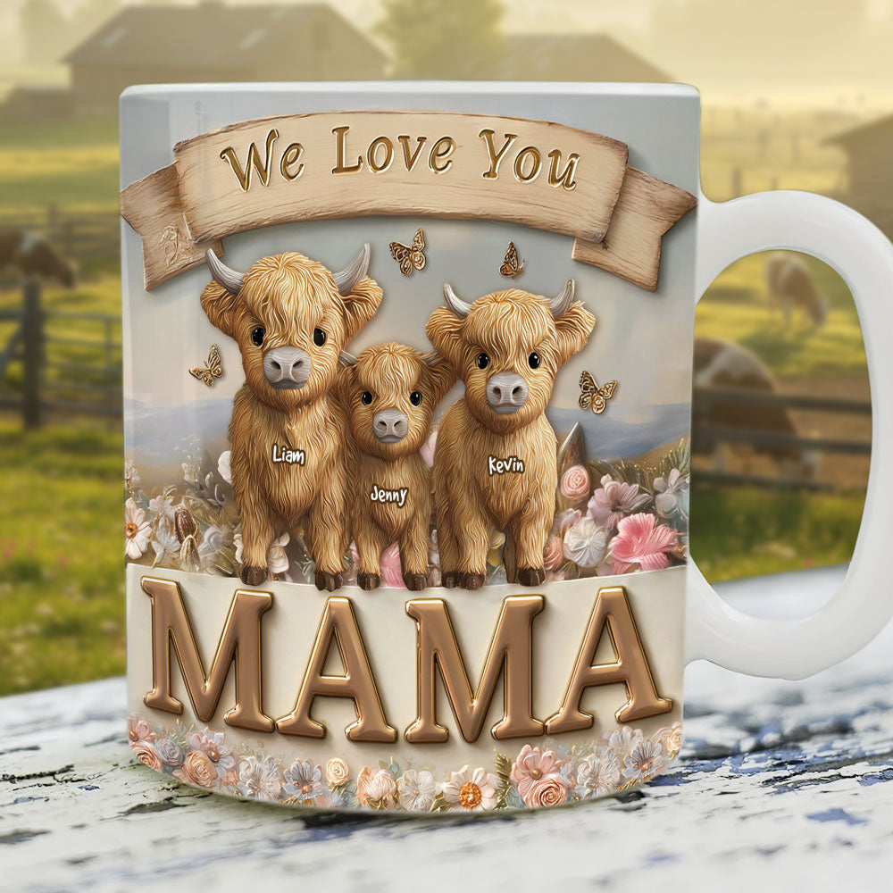 Highland Cow Grandma Mug - Personalized Gifts For Grandma 05tgti140625