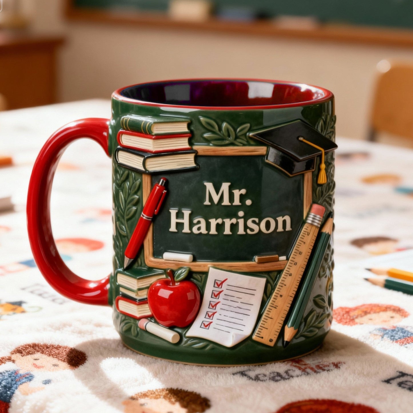 Teacher Appreciation - Personalized Accent Mug - Gift For Teachers NL122