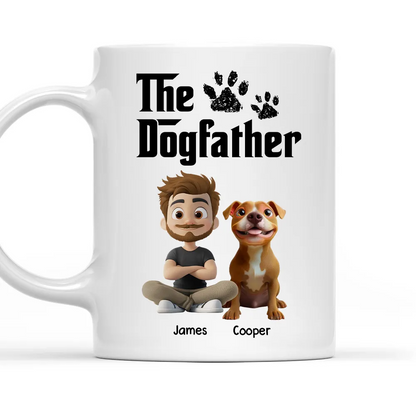 Cool Dog Father - Personalized White Mug- Gift for Pet Owners, Dog Lovers, Dog Dad | CLP15.V2 HH01