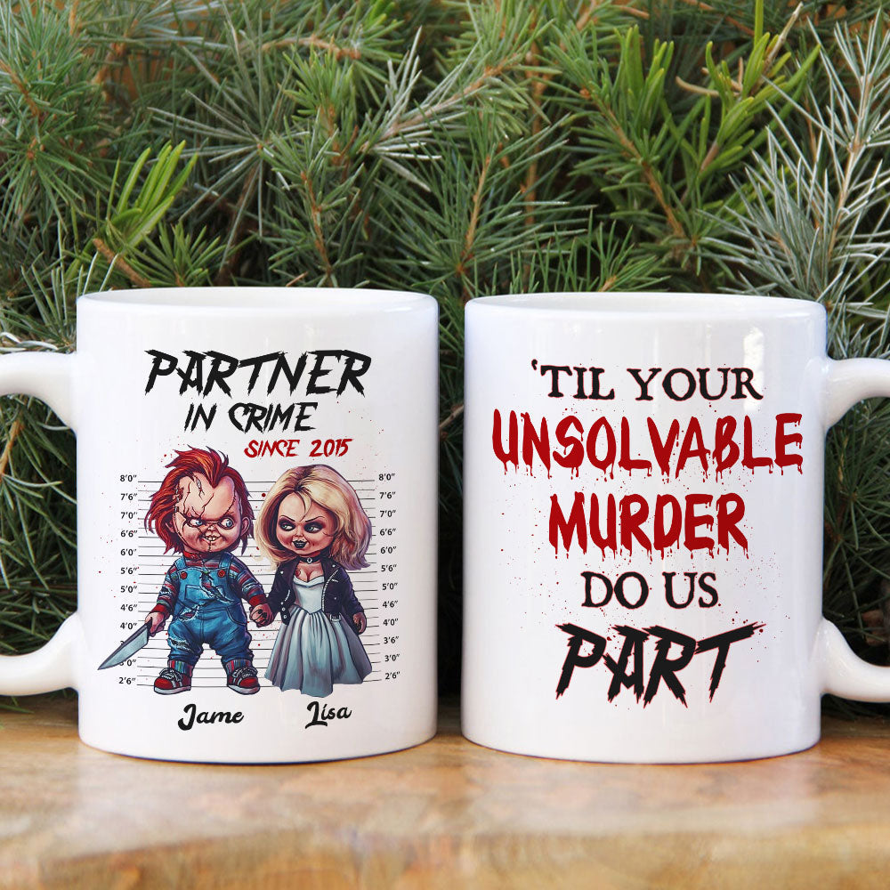 Partner in Crime, Till Murder Couple Do Us Part, Personalized Mug, Couple Gift