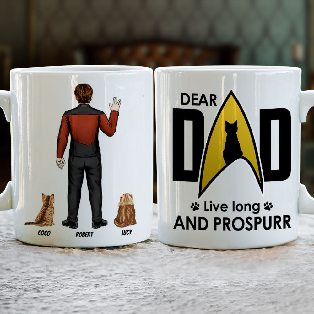 Dear Dad Live Long And Prospurr 06HTTI170523HH Personalized Mug