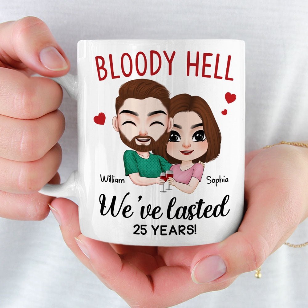 Bloody Hell, Gift For Couple, Personalized Mug, Hugging Couple Gift, Anniversary Gift