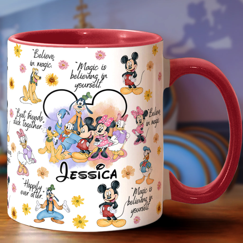 MkMo Magic Mouse Moments We Love - Personalized Accent Mug - Christmas Gift NA94