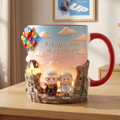 DSNY You Will Always Be My Greatest Adventure - Personalized Accent Mug - Gift For Couple, Fan Movies HH01
