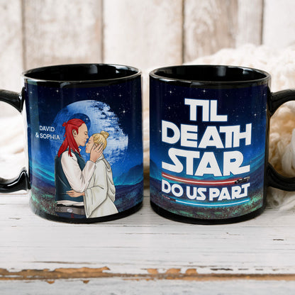 Til Death Star Do Us Part Personalized Galaxy Couple Mug, Gift For Couple