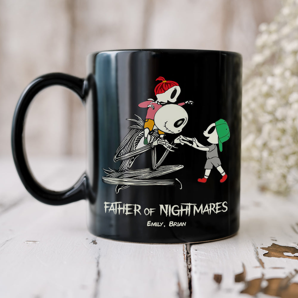 Father And Children 02QHDT230323 Personalized Black Coffee Mug