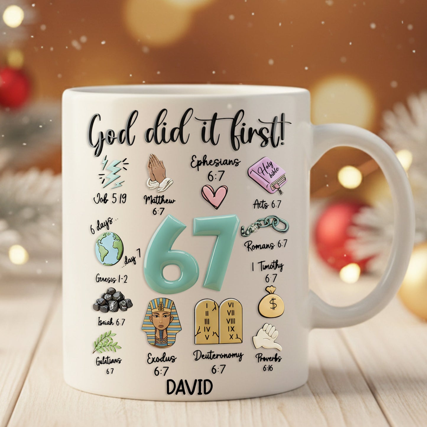 God Did It First - Personalized White Ceramic Mug - Gift For Christian HH01