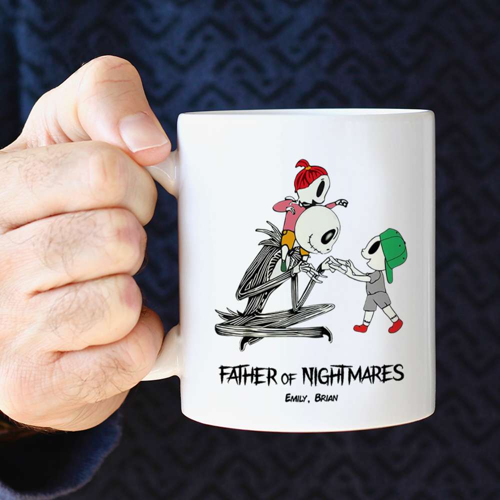 Father And Children 02QHDT230323 Personalized Black Coffee Mug