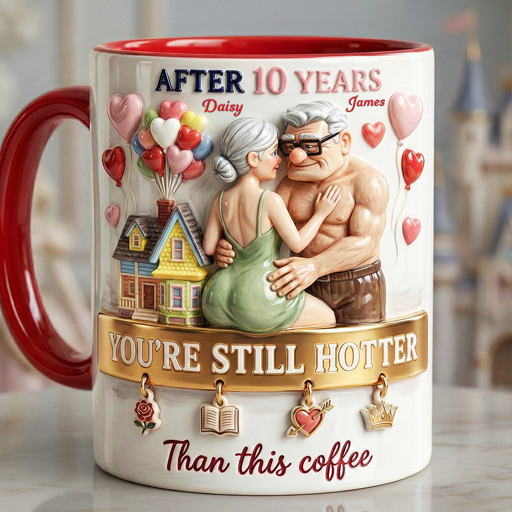 DSNY After Many Years You Still Hotter Than This Coffee - Personalized Accent Mug - Gift For Couples, Movie Fans NL122